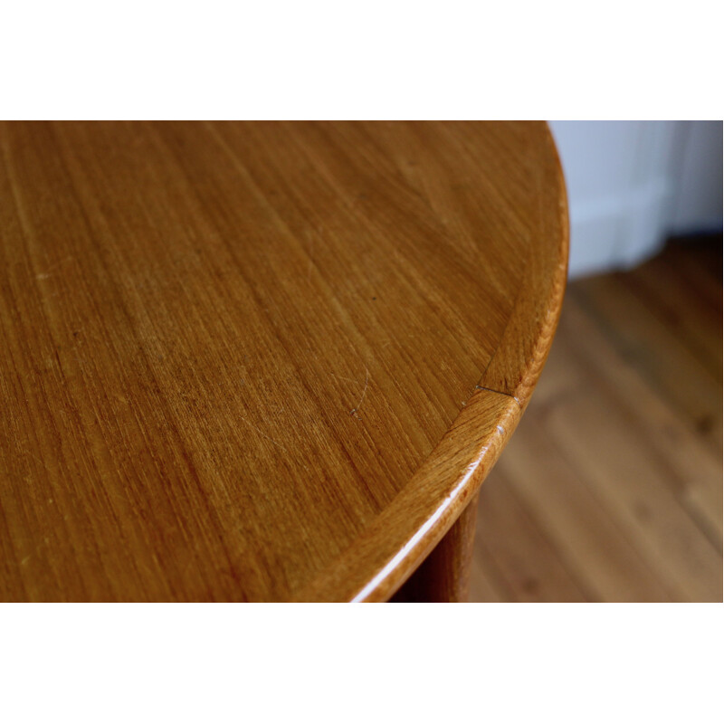 Table vintage en teck Johannes Andersen, scandinave 1960