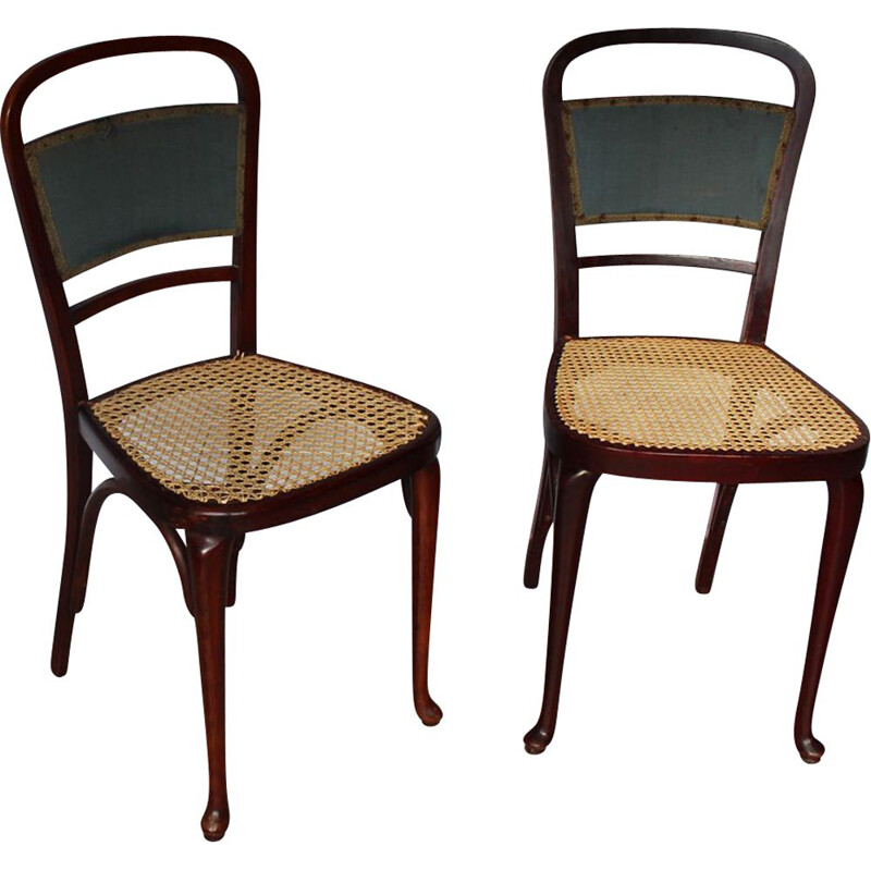 Pair of vintage rattan chairs, Thonet 1920