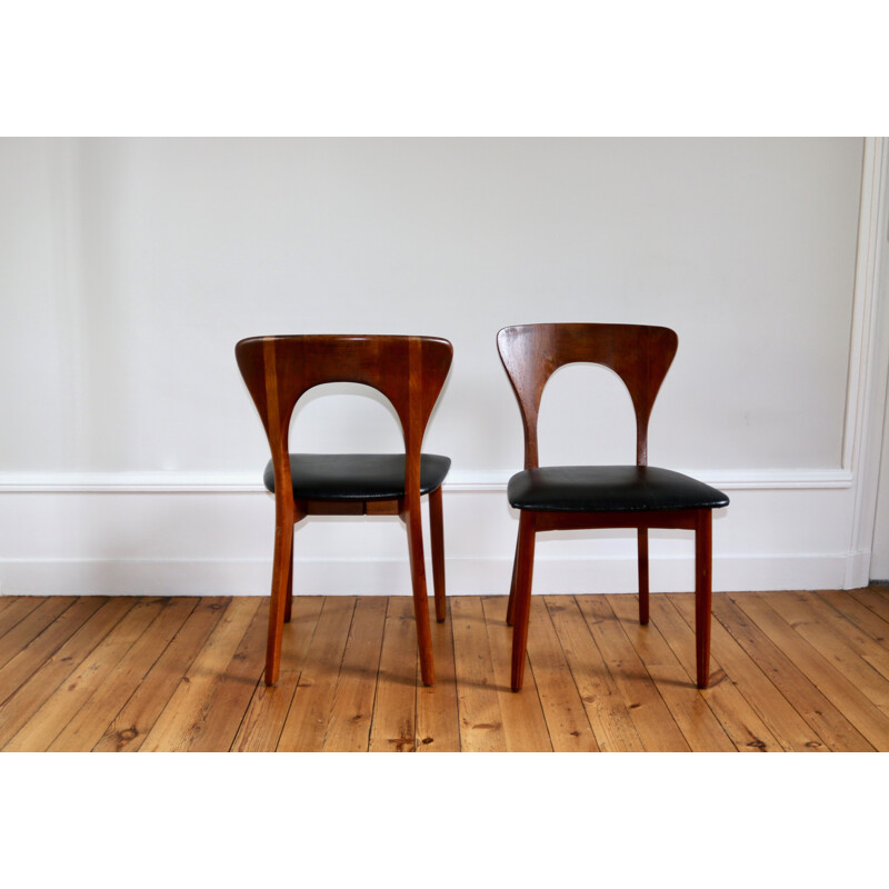 Pair of vintage teak chairs, Niels Koefoed, Scandinavia