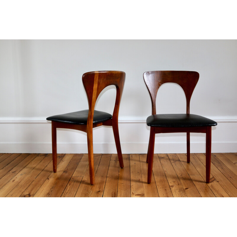 Pair of vintage teak chairs, Niels Koefoed, Scandinavia