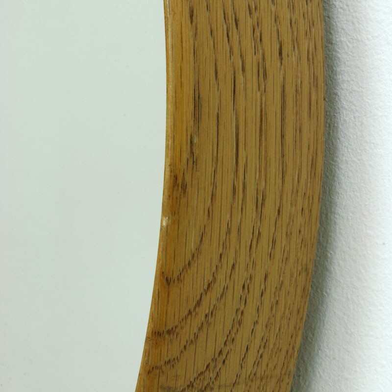 Swedish Luxus solid oakwood mirror, Uno & Osten KRISTIANSSON - 1960s