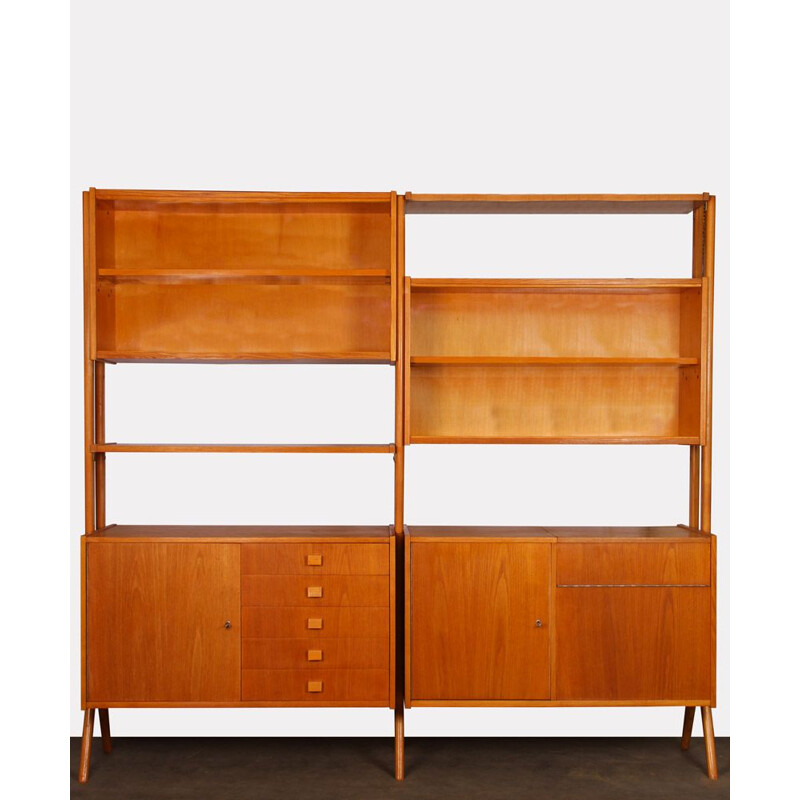 Vintage wooden bookcase by Frantisek Jirak for Tatra Nabytok, 1960