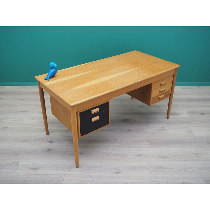 Vintage ash wood desk by Borge Mogensen, Denmark 1970