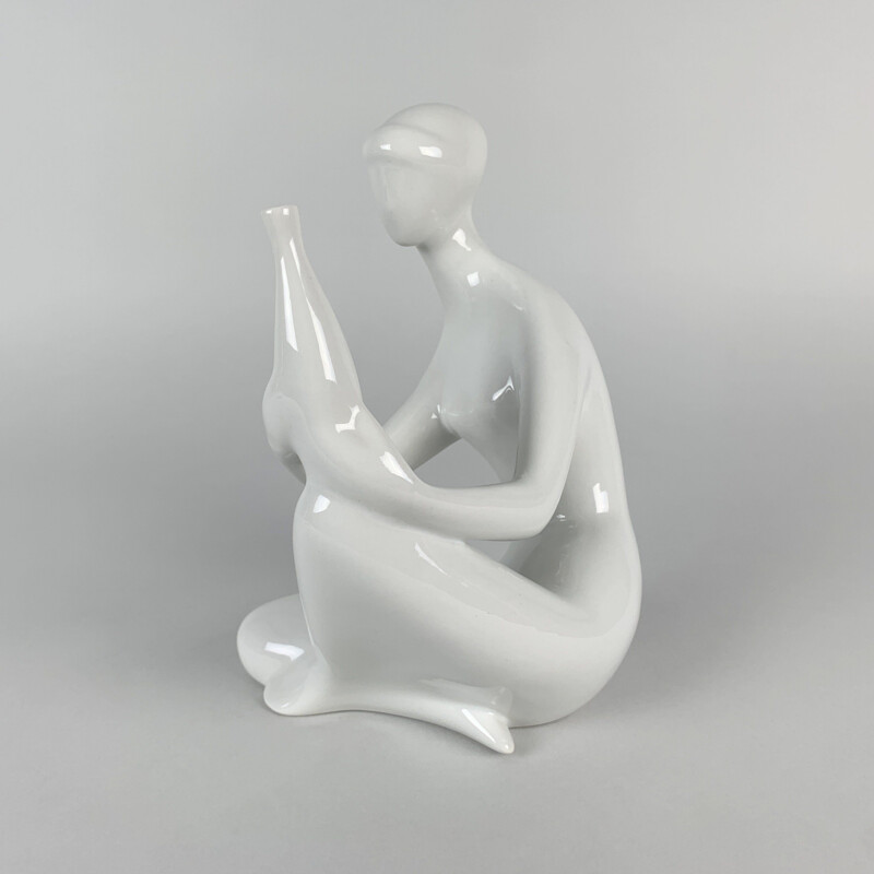 Vintage porcelain sculpture by Jitka Forejtova for Royal Dux, Czechoslovakia