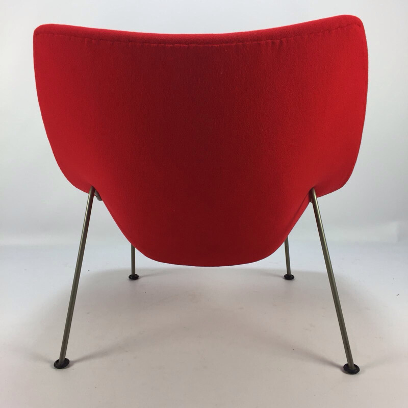 Vintage Oyster armchair with ottoman by Pierre Paulin for Artifort, 1965