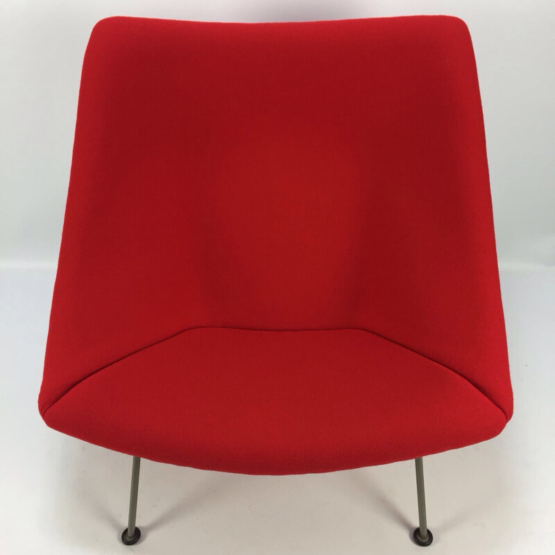 Poltrona Oyster vintage con pouf di Pierre Paulin per Artifort, 1965