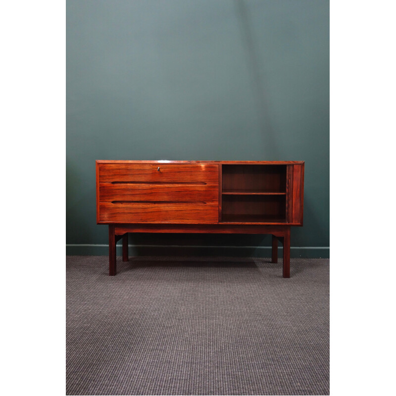 Vintage rosewood small sideboard by Arne Wahl Iversen, Denmark 1960