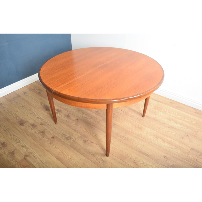 Vintage round table and 4 chairs in teak G Plan 1960