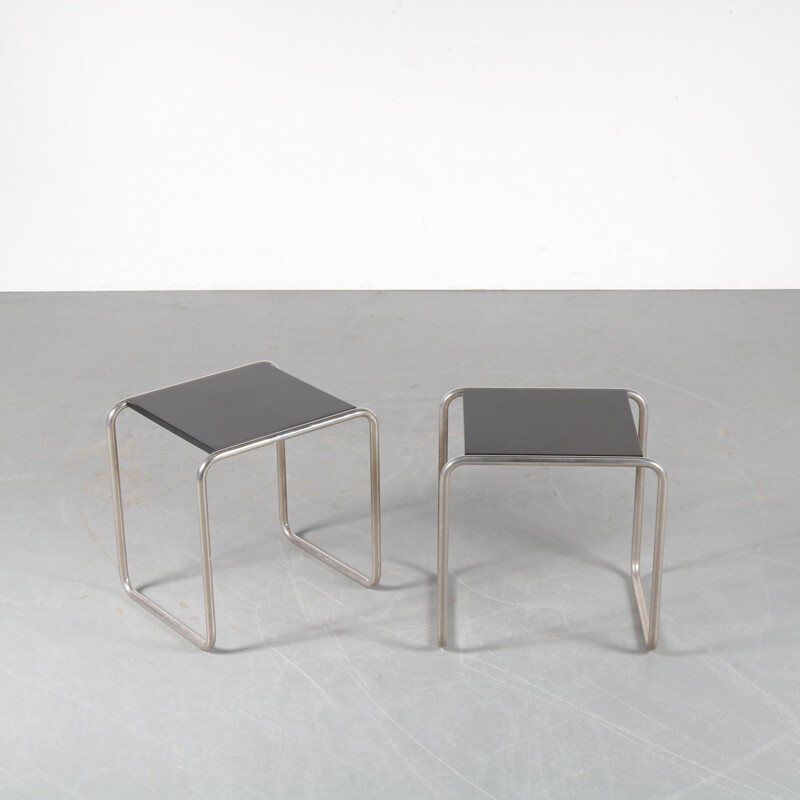 Bauhaus side tables by Marcel Breuer, Germany 1930