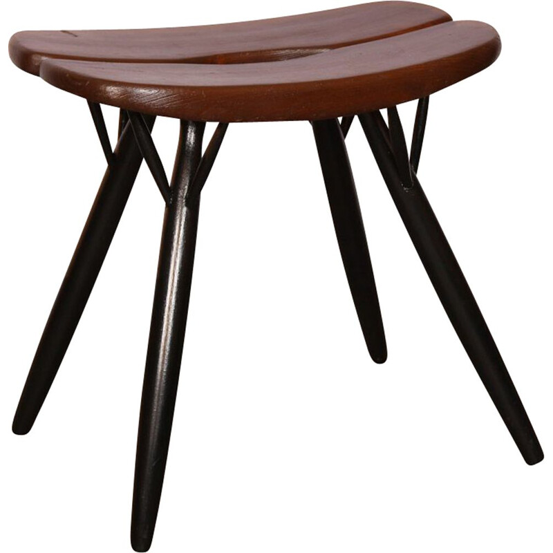 Vintage stool model Pirkka by Ilmari Tapiovaara 1950