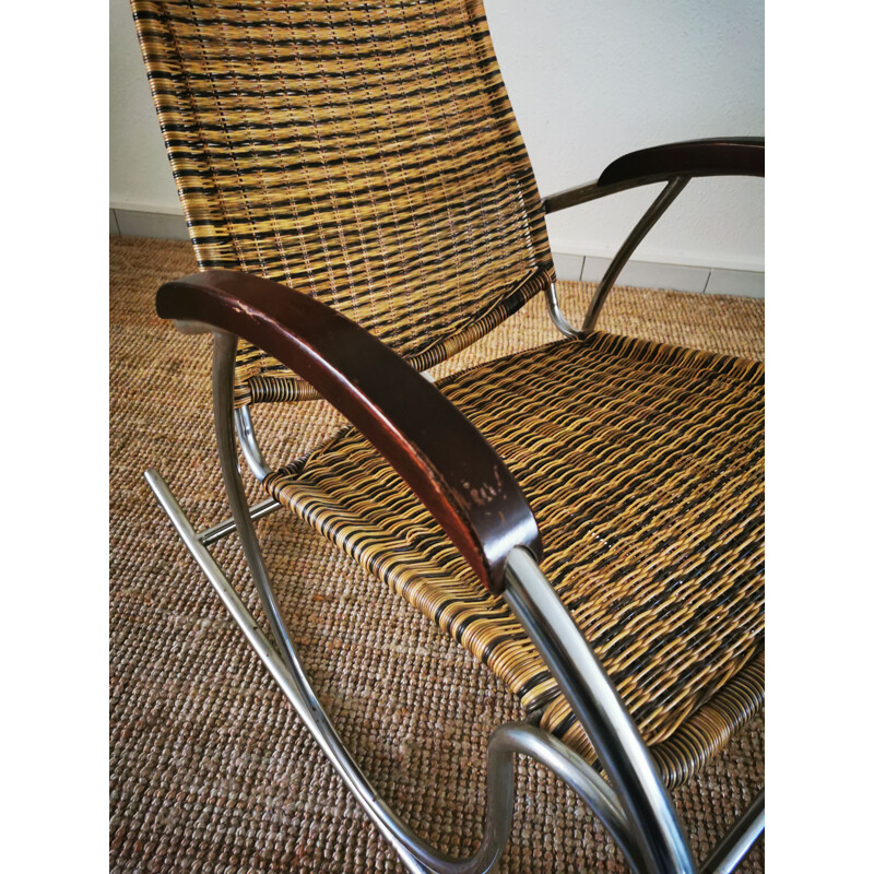 Rocking-chair vintage Bauhaus 1960