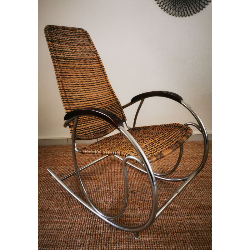 Vintage Rocking-chair Bauhaus 1960