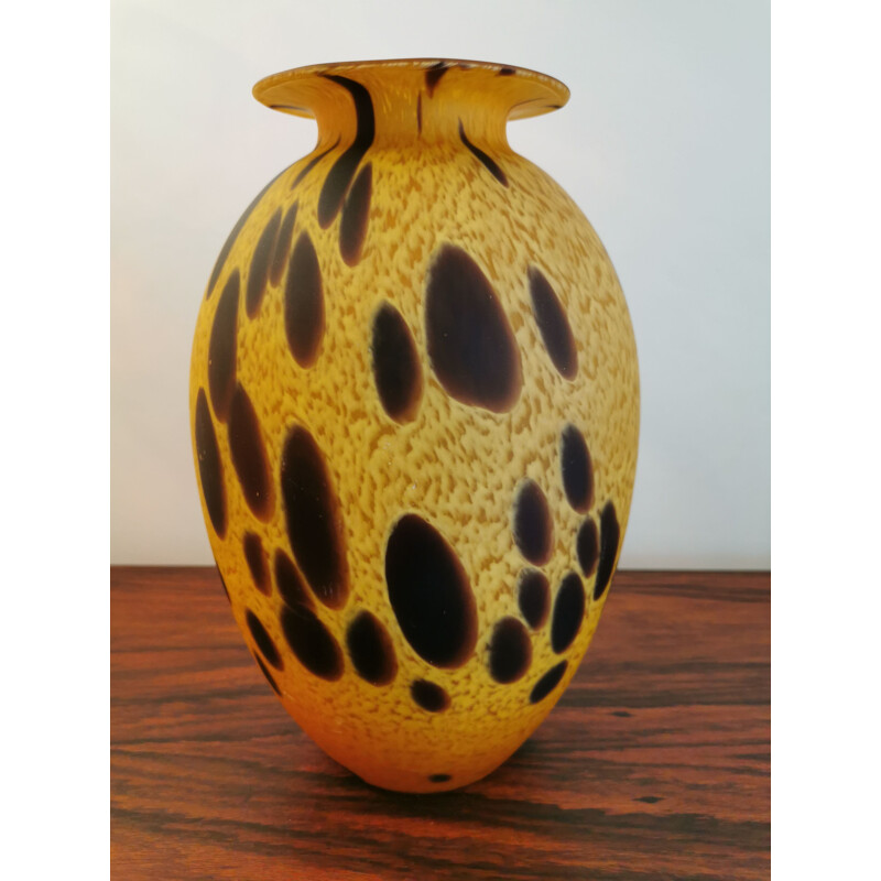 Vintage pâte de verre vase Italian 1970