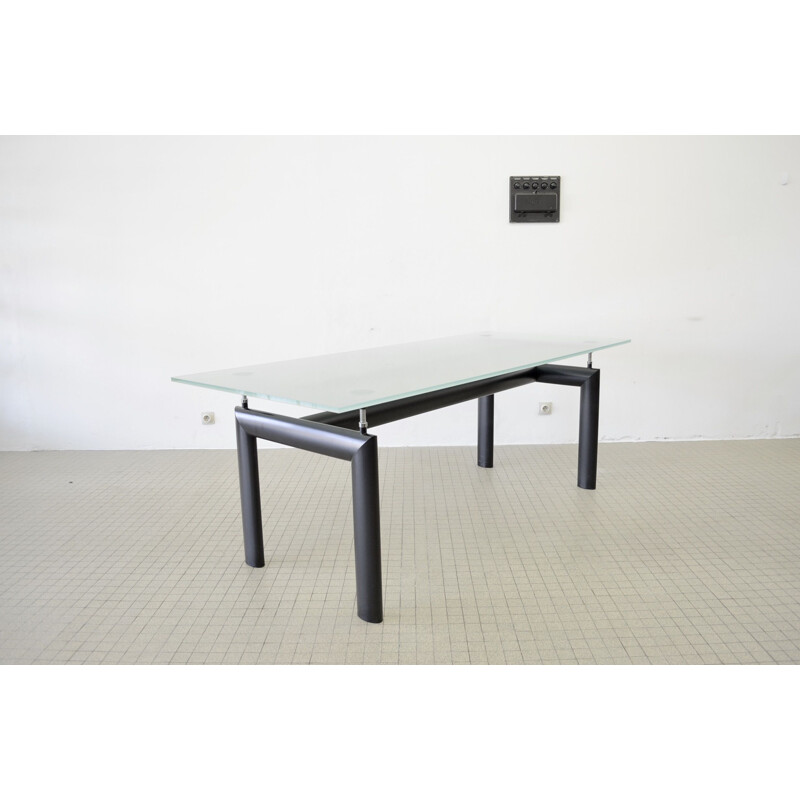 Vintage Cassina LC6 dining table by Le Corbusier Bauhaus 1928