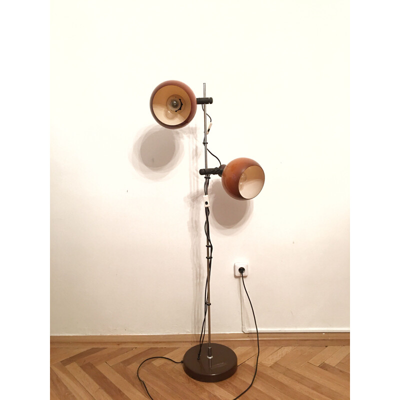 Lampadaire vintage orange 1960