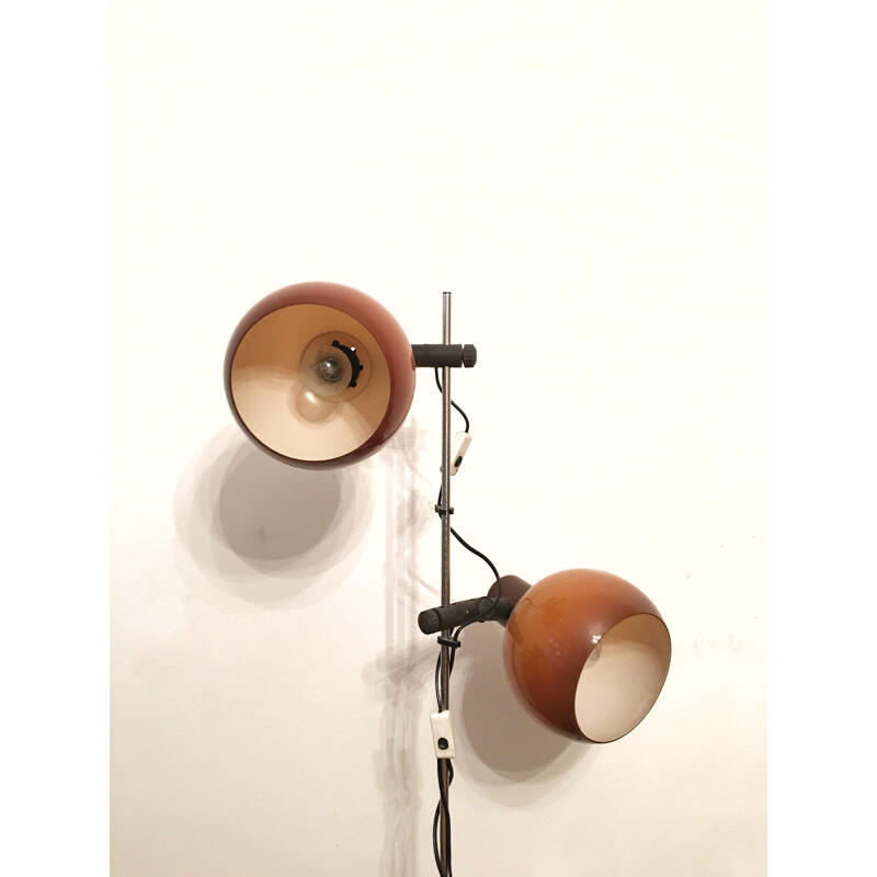 Lampadaire vintage orange 1960