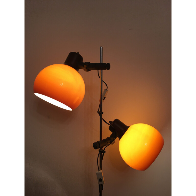 Vintage orange floor lamp 1960