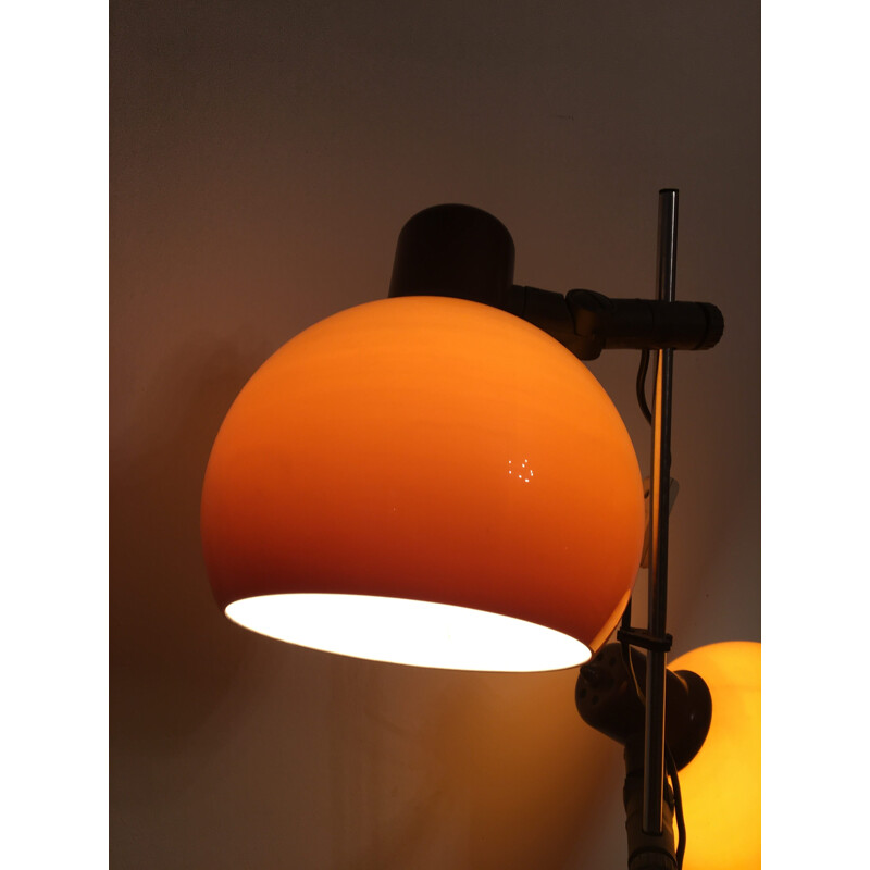 Vintage oranje vloerlamp 1960