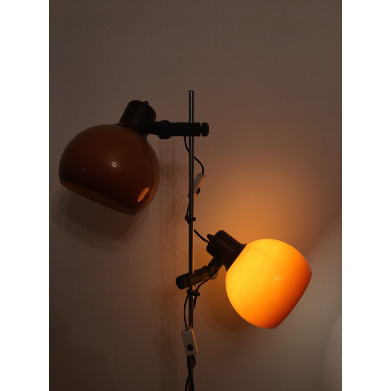 Vintage-Stehlampe orange 1960