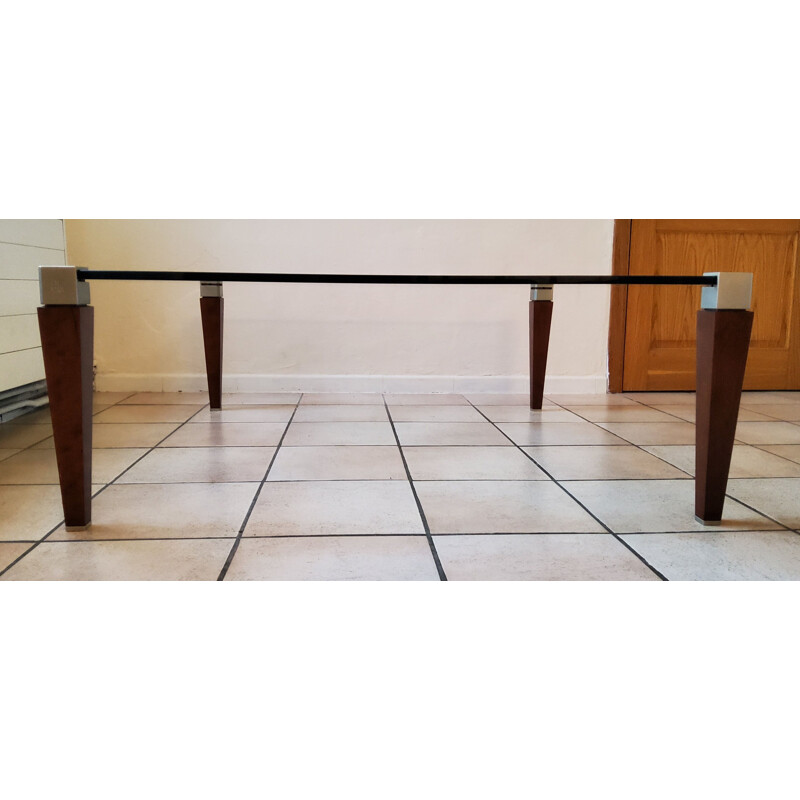 Vintage coffee table in glass Ghyczy