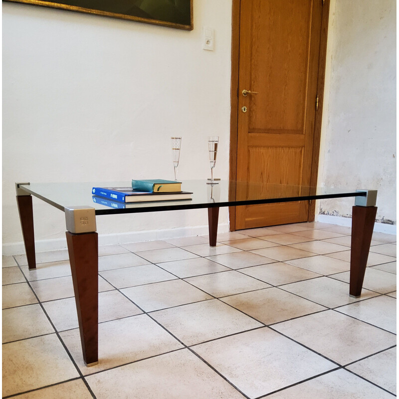 Vintage coffee table in glass Ghyczy