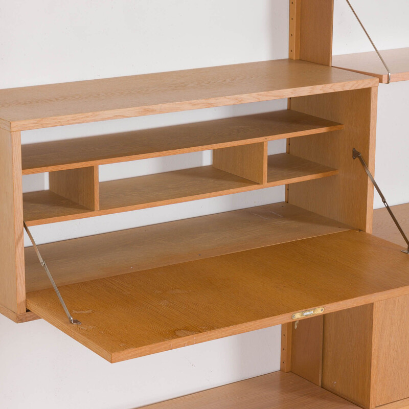 Vintage white oak shelf, Torbjorn Afdal for Bruksbo Scandinavian Tyristrand, Norway 1970