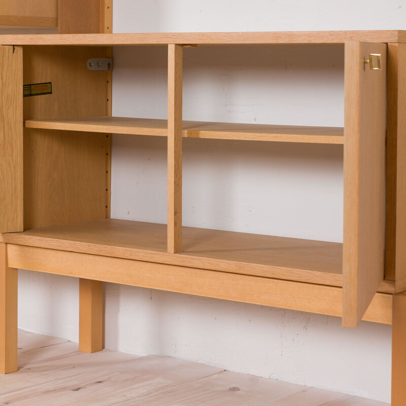 Vintage white oak shelf, Torbjorn Afdal for Bruksbo Scandinavian Tyristrand, Norway 1970