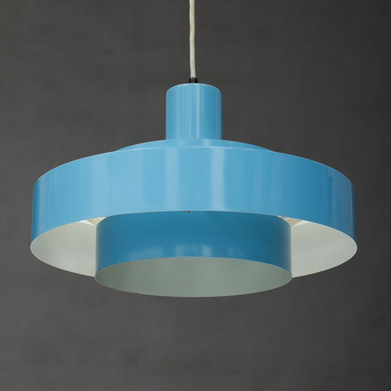 Fog and Morup mid-century "Equator" hanging lamp in laquered metal, Jo HAMMERBORG - 1960s