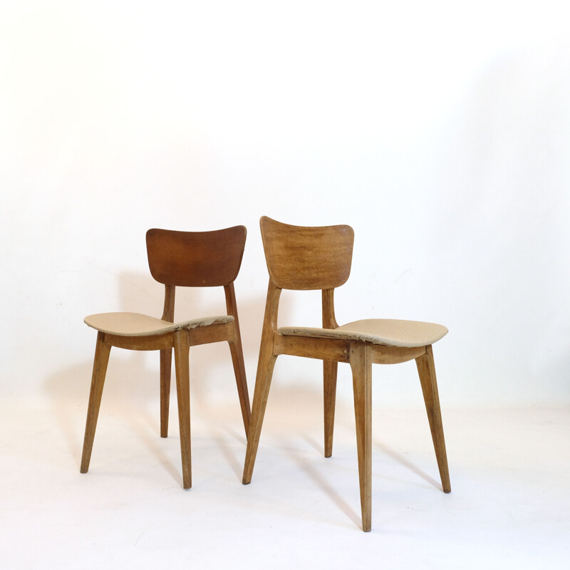 Pair of vintage chairs 6157, Roger Landault 1950