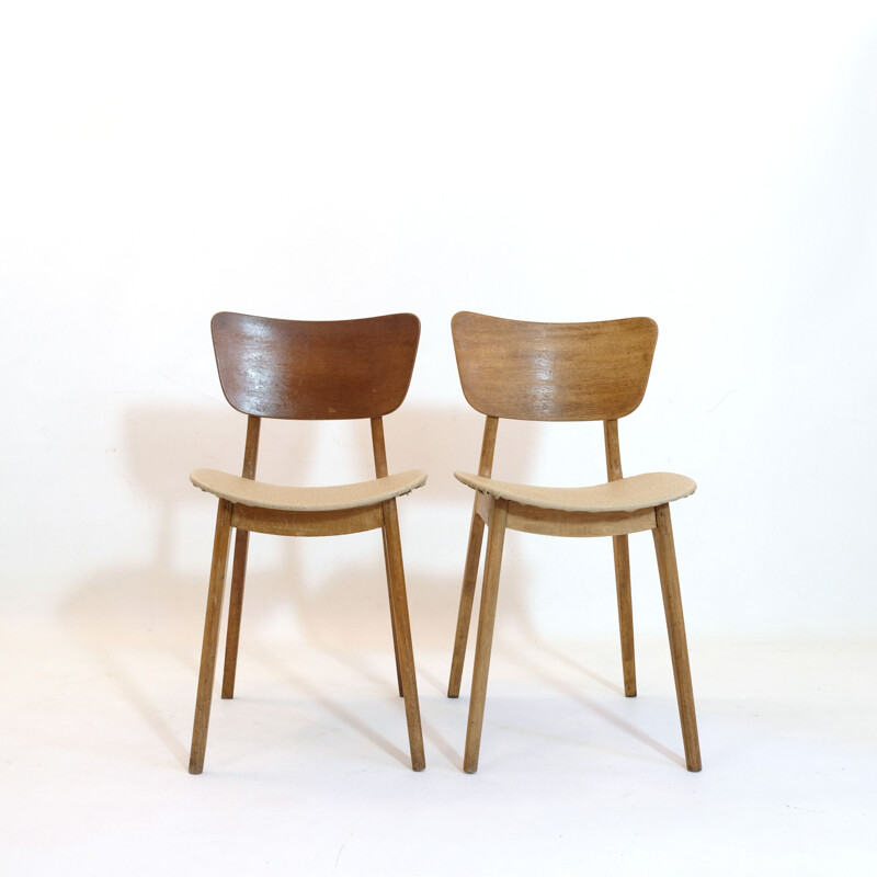 Pair of vintage chairs 6157, Roger Landault 1950