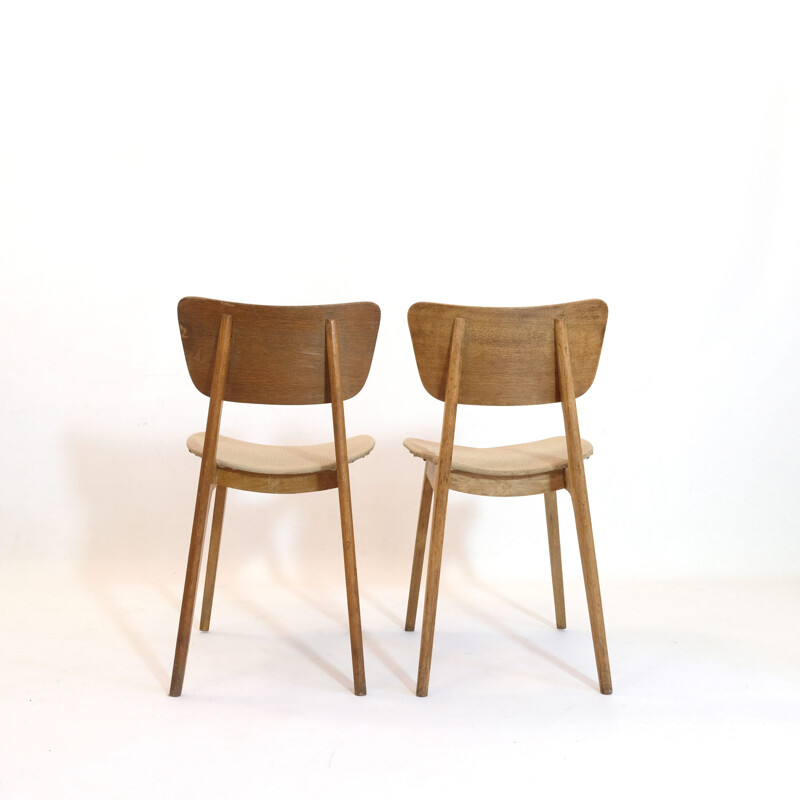 Pair of vintage chairs 6157, Roger Landault 1950