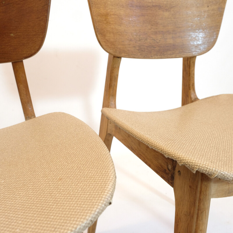 Pair of vintage chairs 6157, Roger Landault 1950