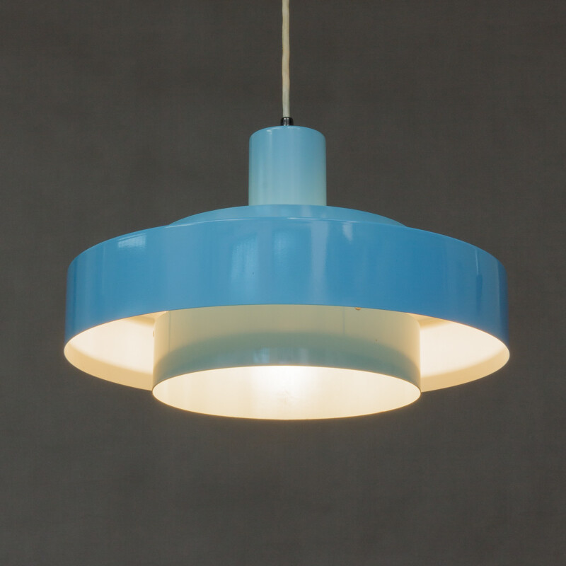 Fog and Morup mid-century "Equator" hanging lamp in laquered metal, Jo HAMMERBORG - 1960s