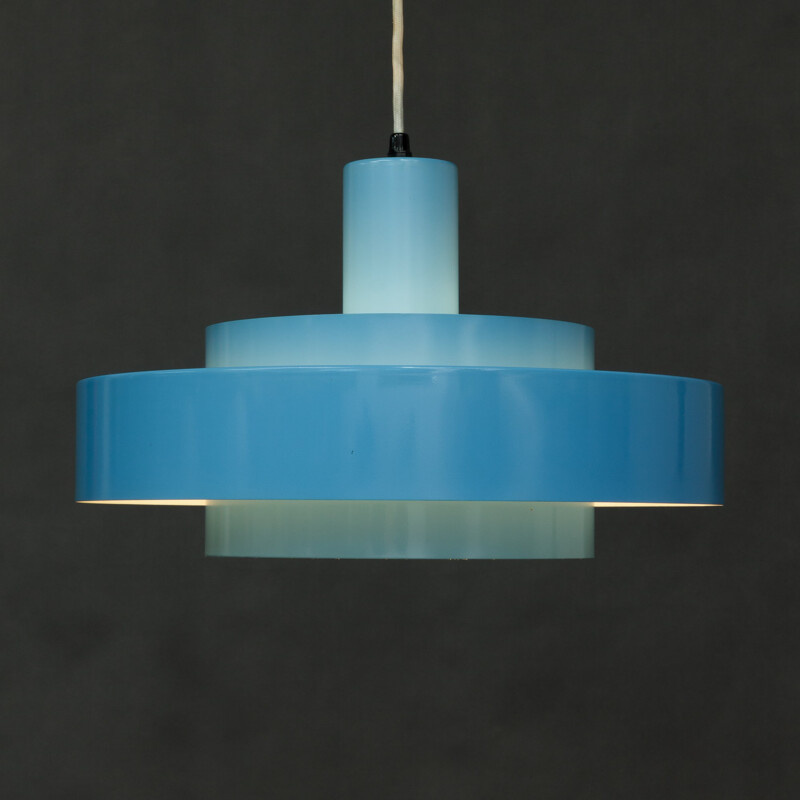 Fog and Morup mid-century "Equator" hanging lamp in laquered metal, Jo HAMMERBORG - 1960s