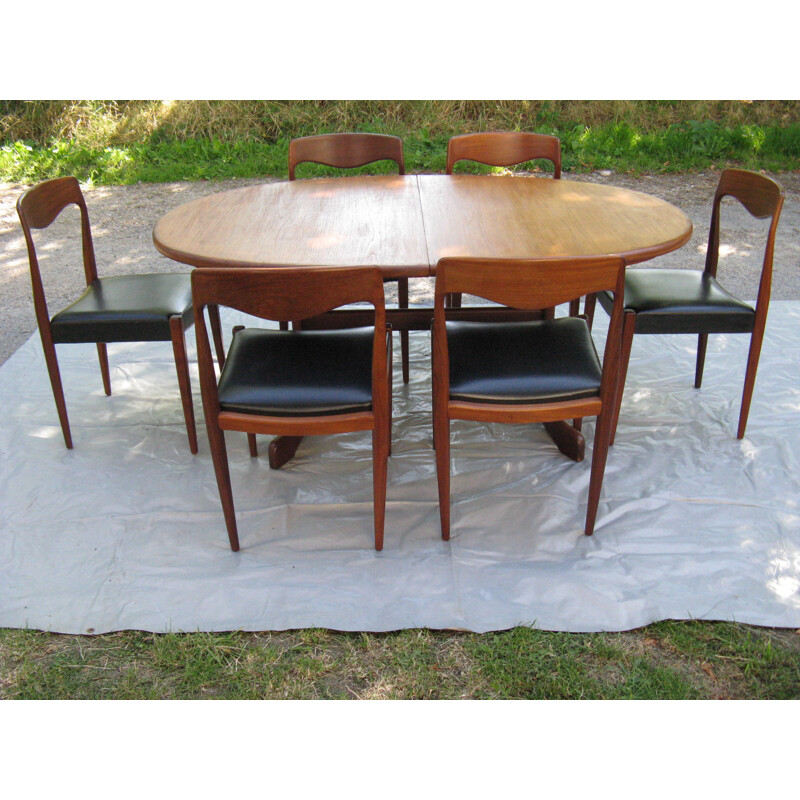 Scandinavian dining set, Ib KOFOD-LARSEN - 1960s