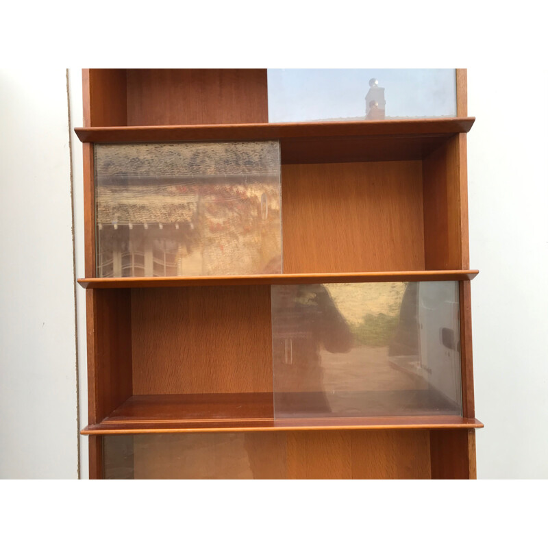 Pair of Oscar vintage mahogany bookcases, 1970