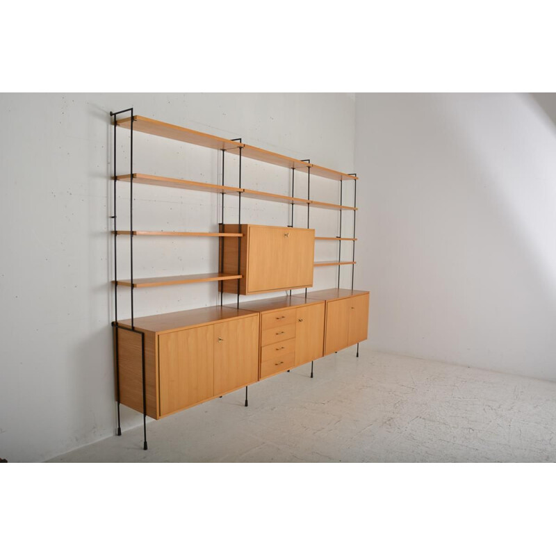 Vintage modular shelving system by Ernst Dieter Hilker for Omnia