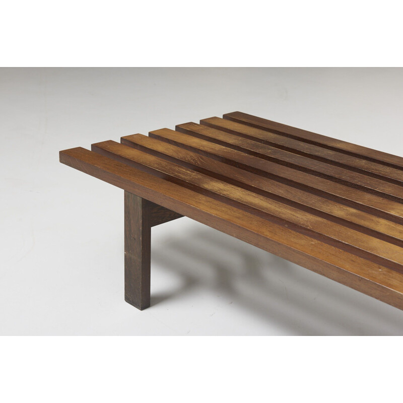 Vintage slatted bench, model BZ72, by Martin Visser for the Stedelijk Museum Amsterdam, Netherlands 1961