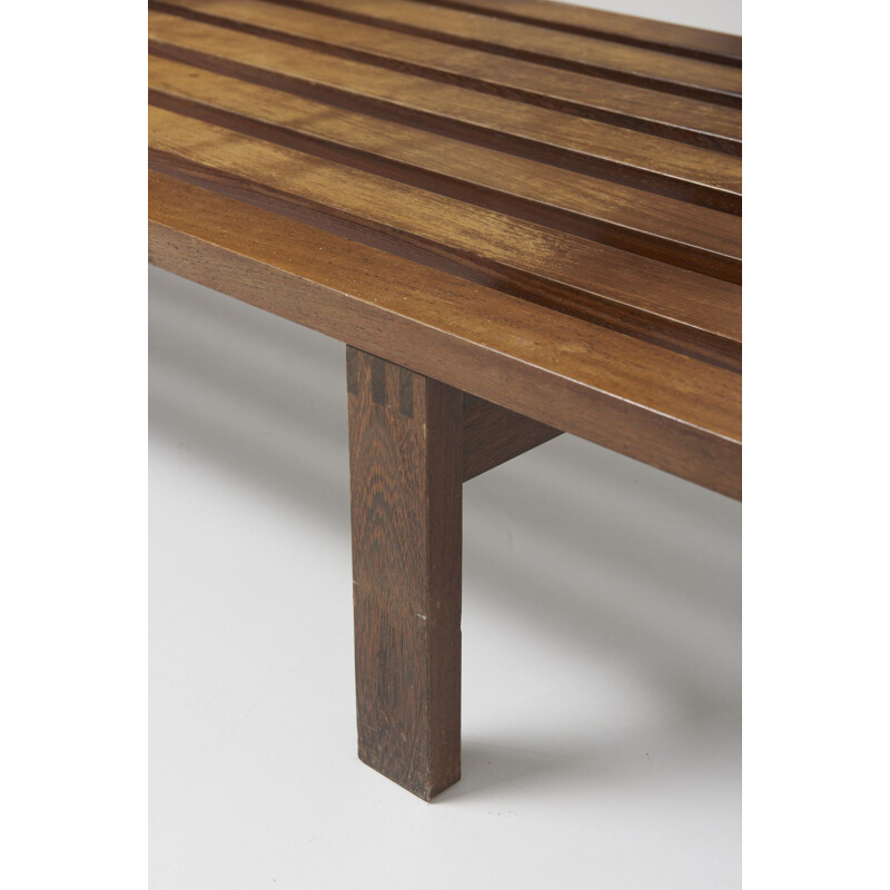 Vintage slatted bench, model BZ72, by Martin Visser for the Stedelijk Museum Amsterdam, Netherlands 1961