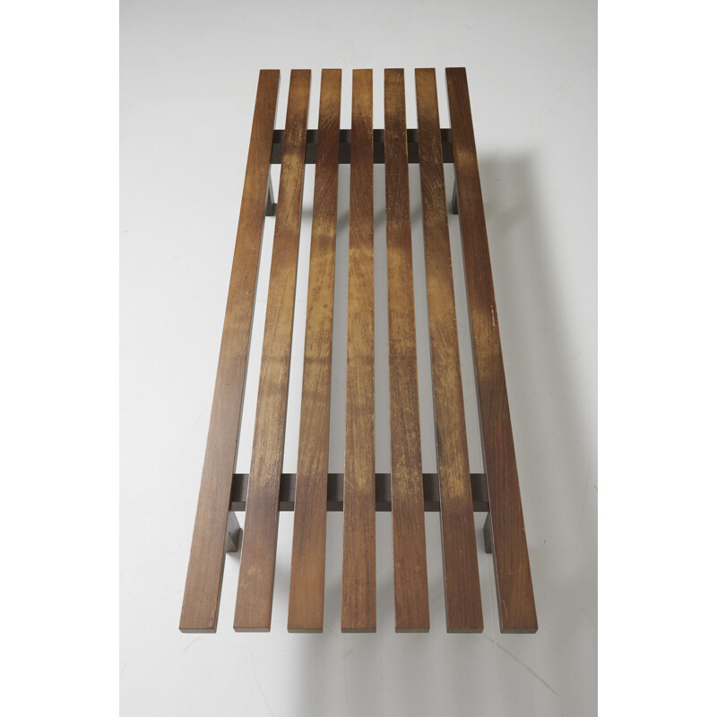 Vintage slatted bench, model BZ72, by Martin Visser for the Stedelijk Museum Amsterdam, Netherlands 1961