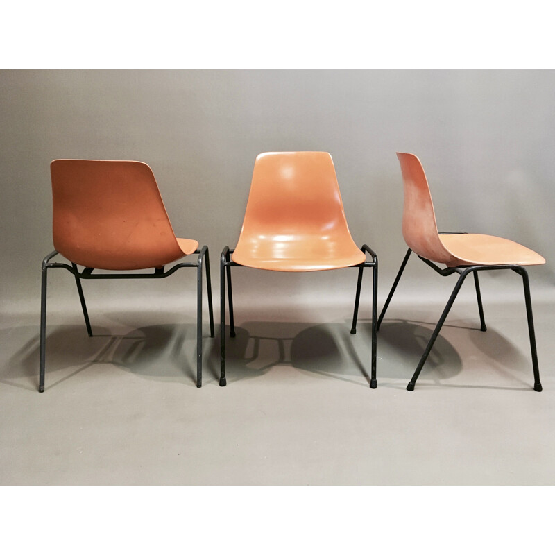 Ensemble de 6 chaises vintage Georg Leowald 1960