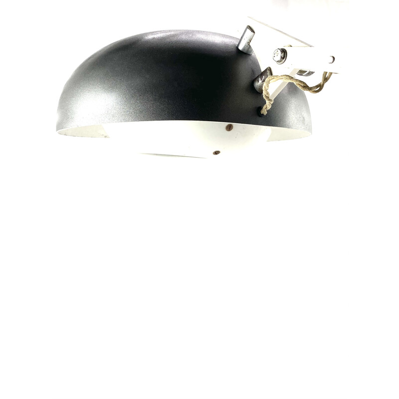 Lampada da tavolo vintage in acciaio smaltato pesante di Wim Rietveld per Gispen, Paesi Bassi 1960
