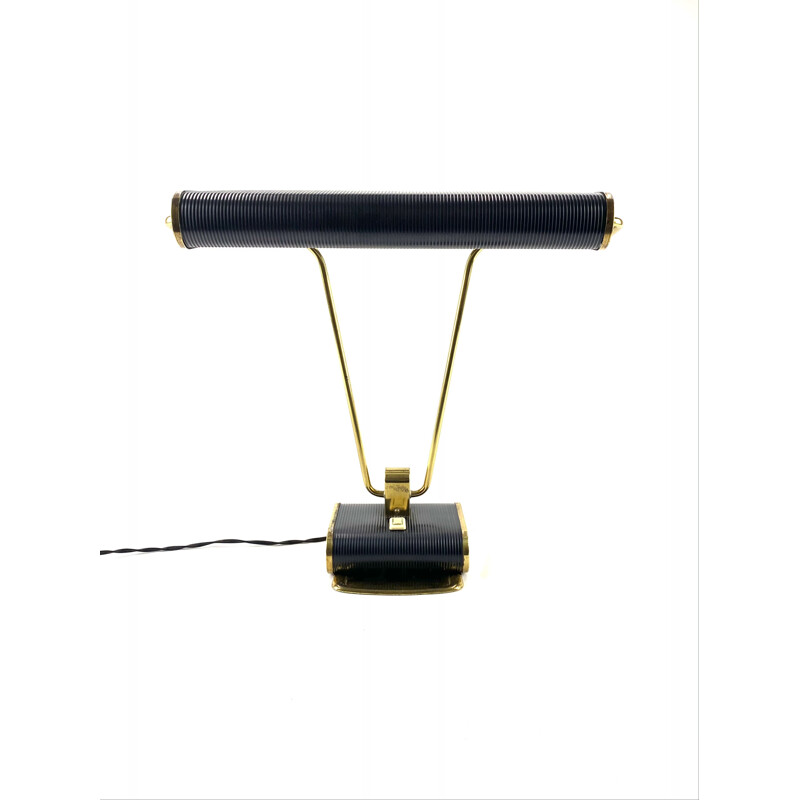 Lampe de bureau vintage N71 en laiton par Eileen Gray pour Jumo, 1935