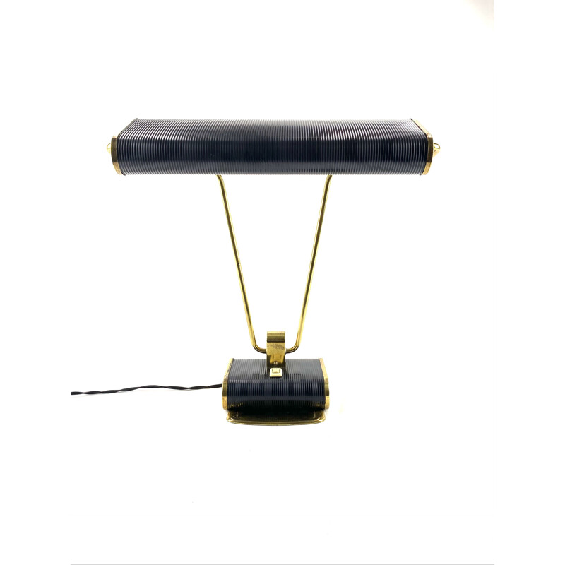 Vintage brass desk lamp N71 by Eileen Gray for Jumo, 1935