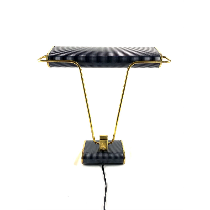 Vintage brass desk lamp N71 by Eileen Gray for Jumo, 1935