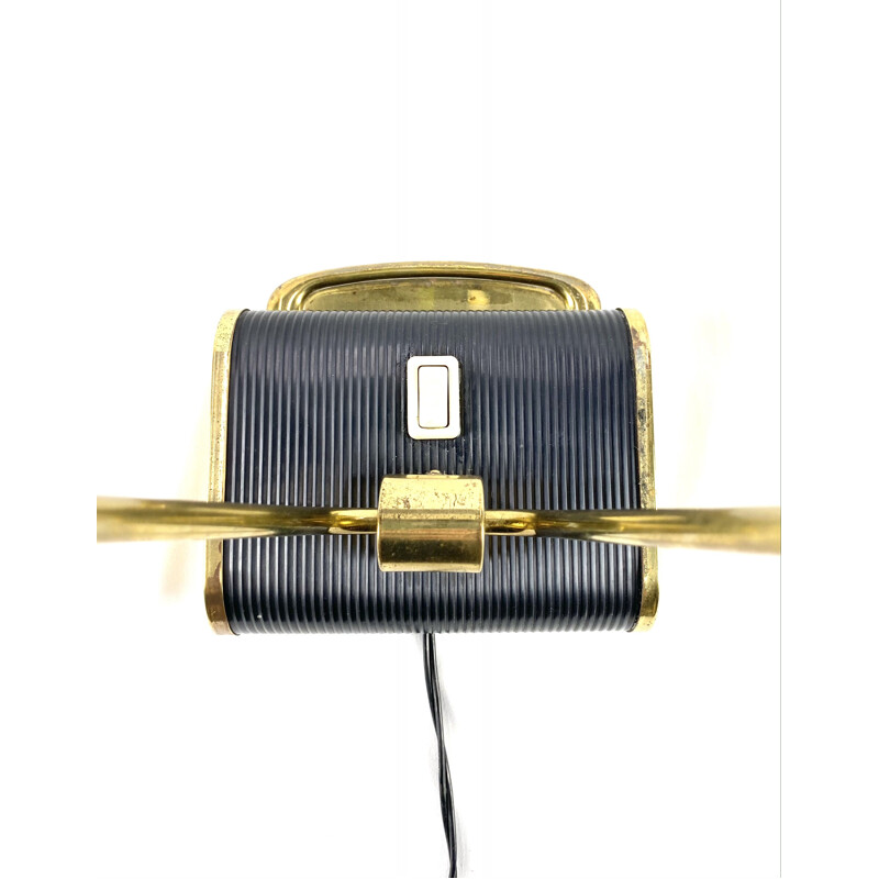 Vintage brass desk lamp N71 by Eileen Gray for Jumo, 1935