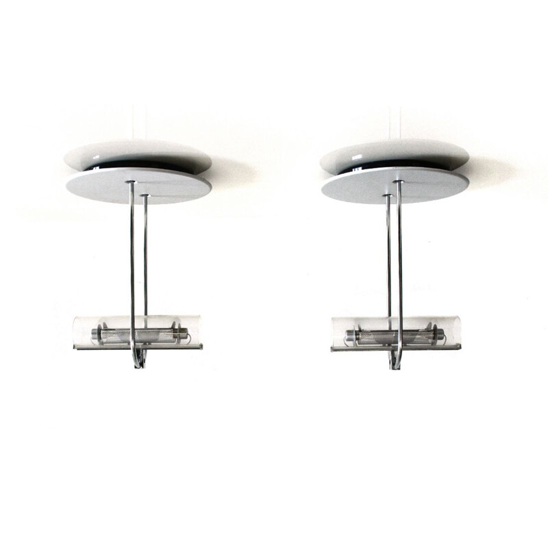 Pair of "Acheo" vintage ceiling lights by Gianfranco Frattini for Artemide, 1980