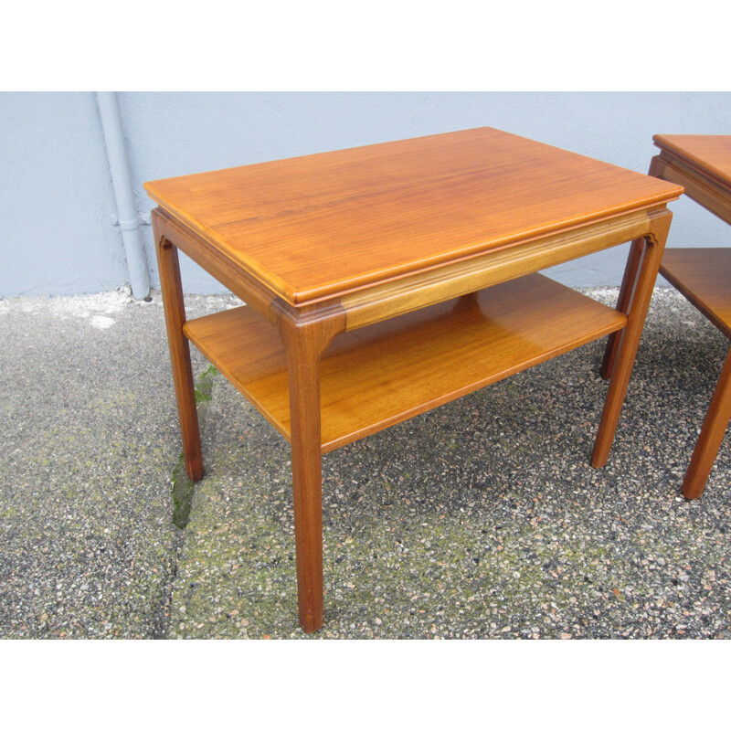 Pair of vintage side tables or bedside tables, Scandinavia