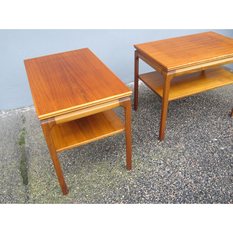 Pair of vintage side tables or bedside tables, Scandinavia