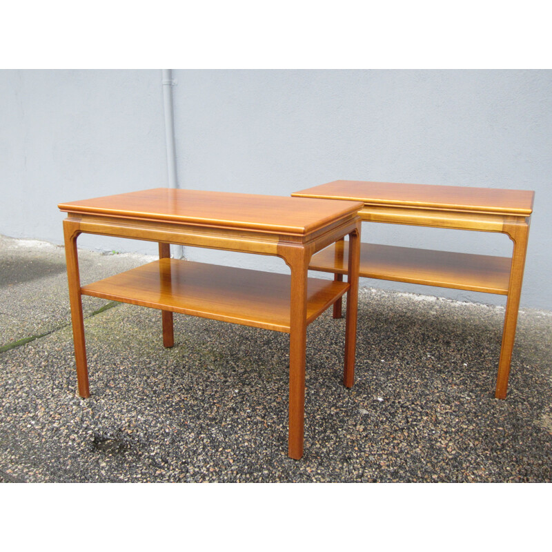 Pair of vintage side tables or bedside tables, Scandinavia